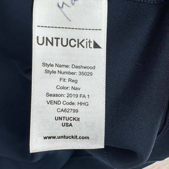 UNTUCKit Dashwood Full Zip Performance Jacket Mens Large Navy Blue - Picture 8 of 13